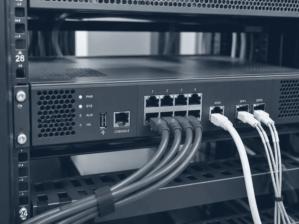 Firewall appliance in a rack